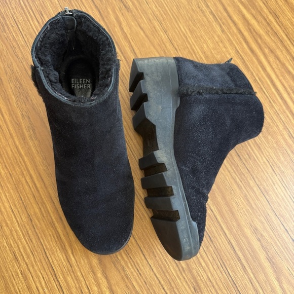 Eileen Fisher Rescue Weatherproof Suede Bootie sz8.5 - Picture 4 of 8